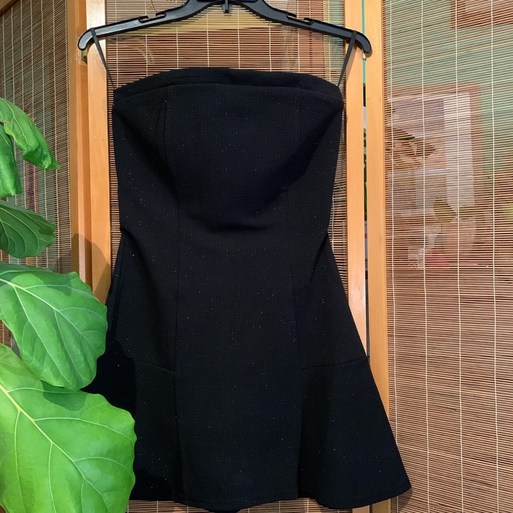 Strapless black glittery Sara Boo dress